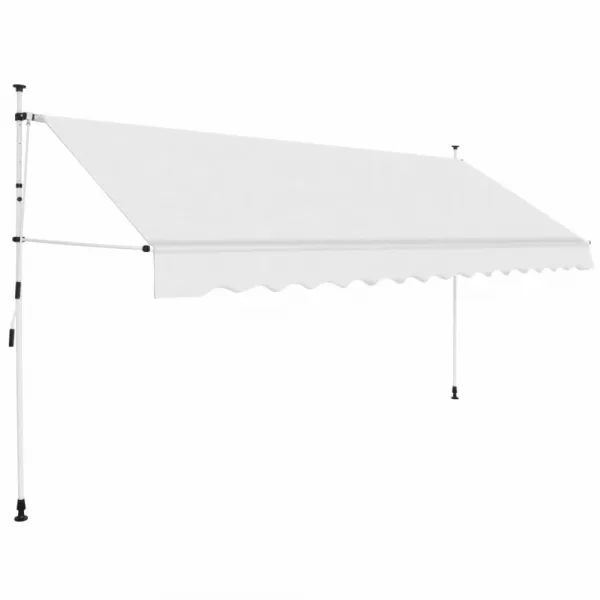 Ručne zaťahovacia markíza 250x120 cm Dekorhome Bílá / modrá