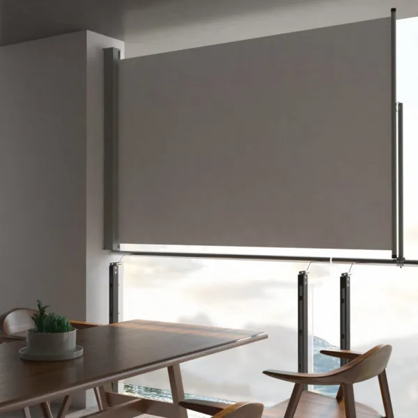 Zaťahovacia bočná markíza 160x300 cm Dekorhome Černá