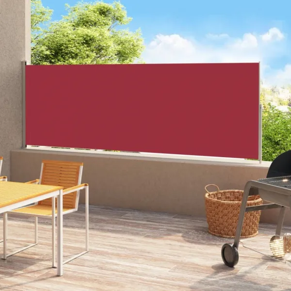 Zaťahovacia bočná markíza 220x500 cm Dekorhome Černá