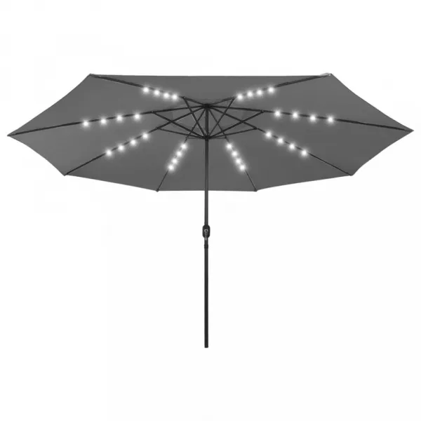 Záhradný slnečník s LED svetlami Ø 400 cm Dekorhome