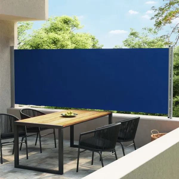 Zaťahovacia bočná markíza 160x600 cm Dekorhome Černá