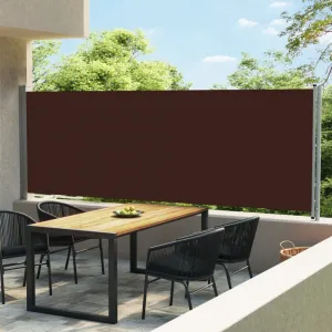 Zaťahovacia bočná markíza 160x600 cm Dekorhome Černá