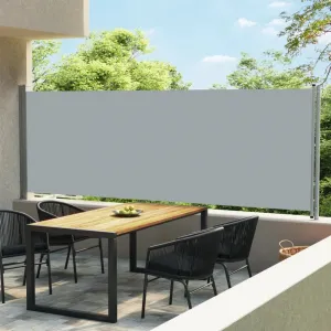 Zaťahovacia bočná markíza 160x600 cm Dekorhome Černá
