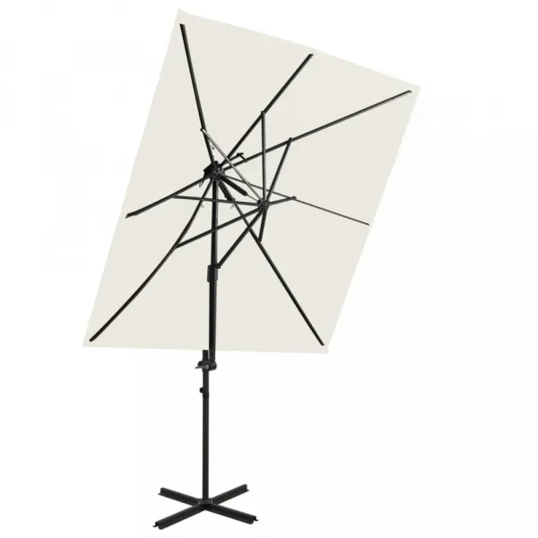 Záhradný slnečník 250 x 250 cm Dekorhome Černá