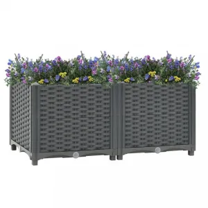Vyvýšený záhon 80x40x38 cm PP Dekorhome Černá
