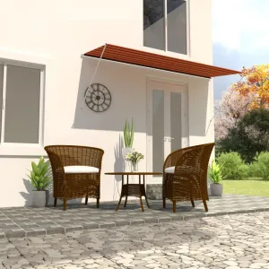 Zaťahovacia markíza 250x150 cm Dekorhome Bílá / modrá