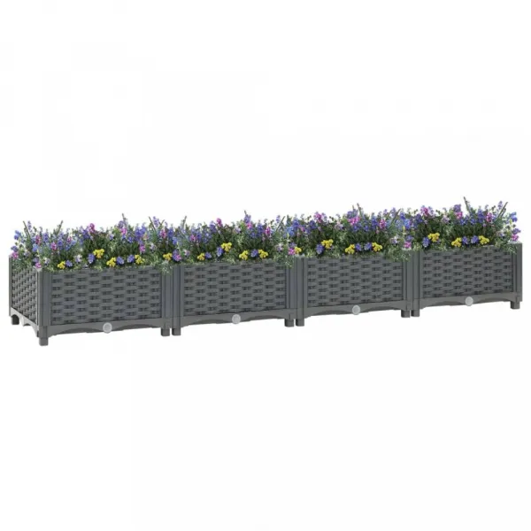 Vyvýšený záhon 160x40x23 cm PP Dekorhome Černá