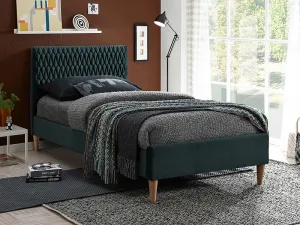 Signal Jednolôžková posteľ AZURRO Velvet 90 x 200 cm Farba: Sivá