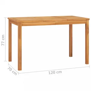 Záhradný jedálenský stôl teak Dekorhome 150x90x77 cm