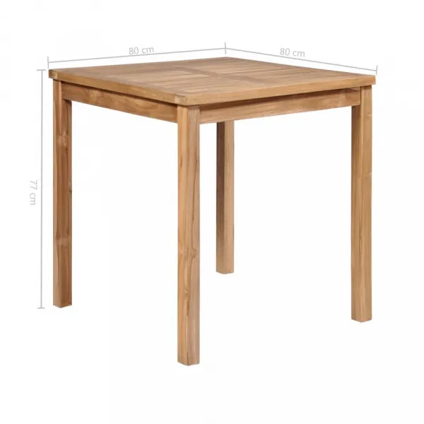 Záhradný jedálenský stôl teak Dekorhome 150x90x77 cm