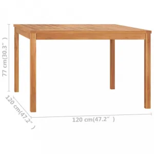 Záhradný jedálenský stôl teak Dekorhome 150x90x77 cm