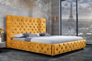 Chesterfield posteľ PALLAS Dekorhome Modrá