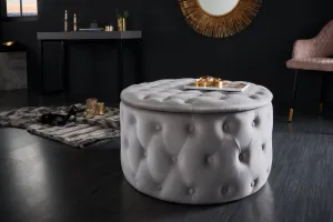 Chesterfield taburet ZETHOS Dekorhome Ružová