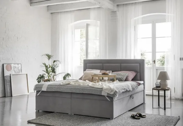 ArtElta Manželská posteľ VIVRE Boxspring | 180 x 200 cm Farba VIVRE: Monolith 84