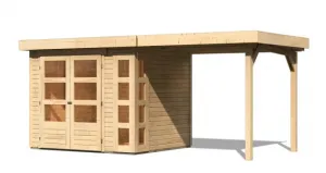 Drevený záhradný domček KERKO 3 s prístavkom 240 Lanitplast