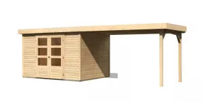 Drevený záhradný domček ASKOLA 5 s prístavkom 280 Lanitplast