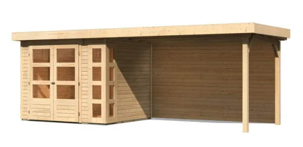 Drevený záhradný domček KERKO 3 s prístavkom 280 Lanitplast