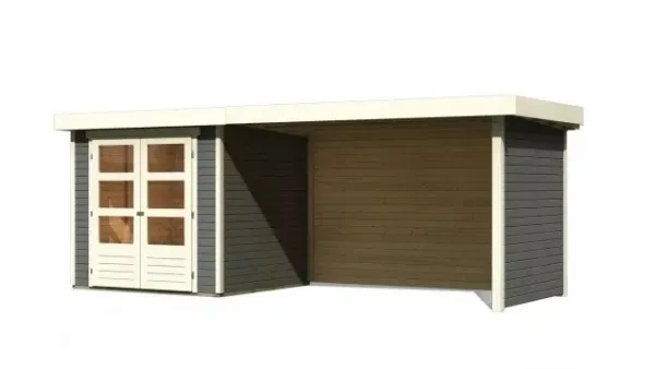 Drevený záhradný domček ASKOLA 2 s prístavkom 280 Lanitplast