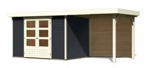 Drevený záhradný domček ASKOLA 4 s prístavkom 240 Lanitplast