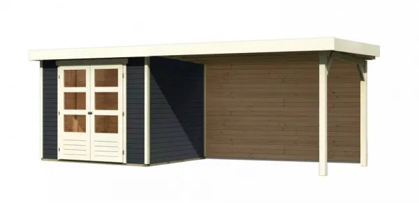 Drevený záhradný domček ASKOLA 3 s prístavkom 280 Lanitplast