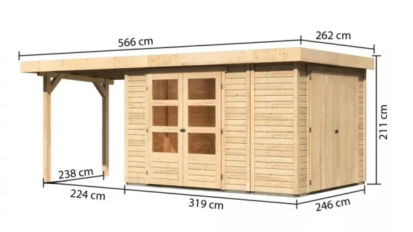 Drevený záhradný domček RETOLA 4 Lanitplast