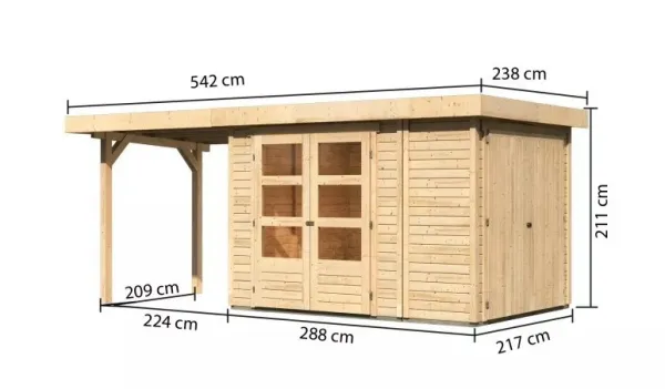 Drevený záhradný domček RETOLA 2 Lanitplast
