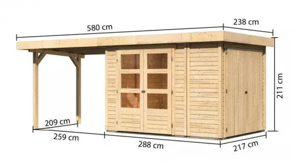 Drevený záhradný domček RETOLA 2 Lanitplast