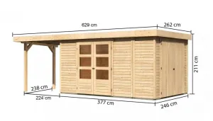 Drevený záhradný domček RETOLA 6 Lanitplast