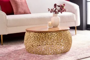 Konferenčný stolík ESUS 75 cm Dekorhome Strieborná