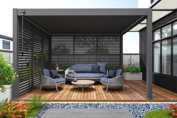 Rojaplast Bioklimatická pergola INTRO NEO 3,6x3 m, hliník a oceľ - voľne stojaca