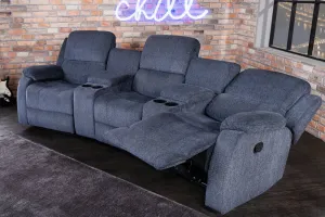 Trojité polohovacie TV kreslo KYKLOP Dekorhome Čierna