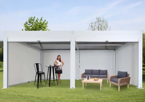 Bioklimatická pergola HWC-L46 3x6 so 6 bočnými stenami