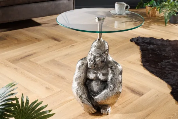 Odkladací stolík AMDAS EDekorhome Strieborná