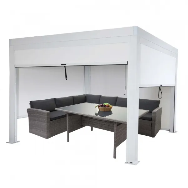 Bioklimatická pergola HWC-L46 3x3 so 4 bočnými stenami