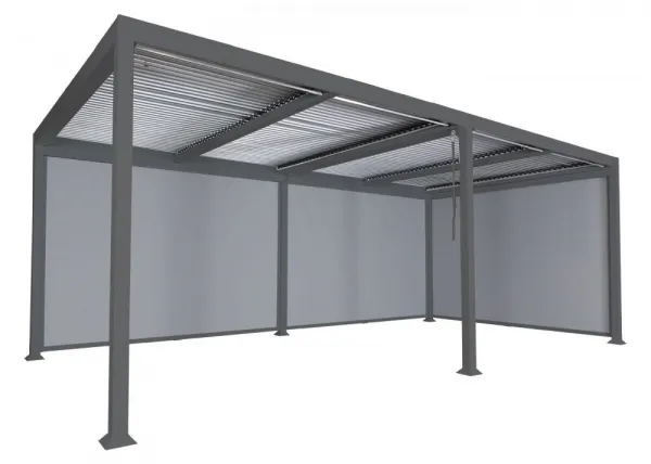 Bioklimatická pergola HWC-L46 3x6 so 3 bočnými stenami