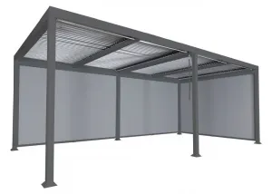 Bioklimatická pergola HWC-L46 3x6 so 3 bočnými stenami