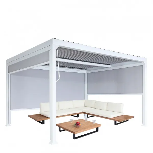 Bioklimatická pergola HWC-L41 3x3 so 3 bočnými stenami