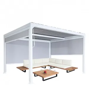 Bioklimatická pergola HWC-L41 3x3 so 3 bočnými stenami