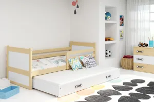 BMS Detská posteľ s prístelkou RICO 2 | sivá 90 x 200 cm Farba: Biela