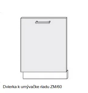 ArtExt Kuchynská linka Brerra - mat Kuchyňa: Polica do skrinky D12/90