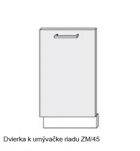 ArtExt Kuchynská linka Brerra - mat Kuchyňa: Polica do skrinky D12/90