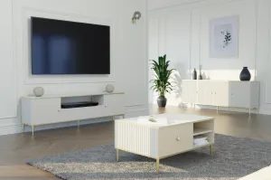 ArtBm Tv stolík PETRA | biela