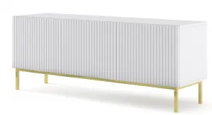 ArtBm TV stolík RAVENNA B 3D 150  | biela matná Prevedenie: Biely mat / čierna podnož