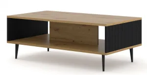 ArtBm Konferenčný stolík RAVENNA B 90 | dub artisan / čierna matná Prevedenie: Dub artisan / čierna matná / čierna podnož