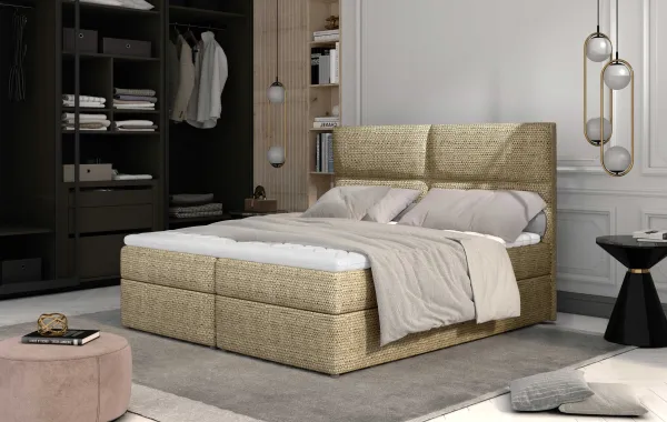ArtElta Manželská posteľ AMBER Boxspring | 140 x 200 cm Farebné prevedenie AMBER: Monolith 77