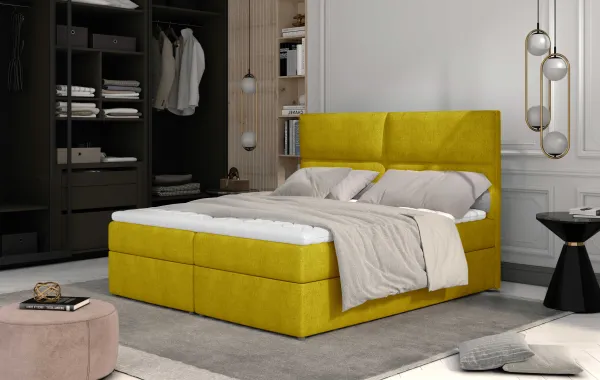 ArtElta Manželská posteľ AMBER Boxspring | 140 x 200 cm Farebné prevedenie AMBER: Monolith 77