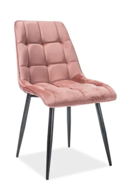 Jedálenská stolička CHIC VELVET černá Signal Skořicová