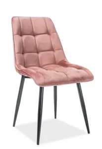 Jedálenská stolička CHIC VELVET černá Signal Skořicová