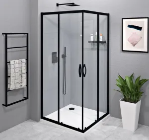 GELCO - SIGMA SIMPLY BLACK sprchové dvere posuvné pre rohový vstup 800 číre sklo GS2180B