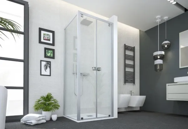 FORTE - Sprchové dvere DECO N2B - FARBA rámu - Hliník ossidato, Rozmer A - 80, Výplň - Číre bezpečnostné sklo - 6 mm BDE452348103